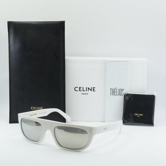 Final Price! Celine CL40101I 21C White/Grey Sunglasses - Picture 1 of 9